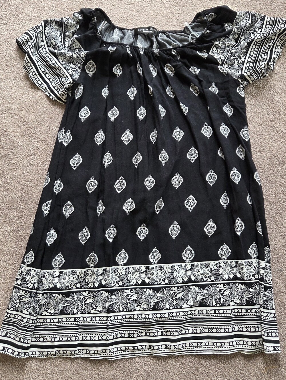 Black and White Medallion Dress